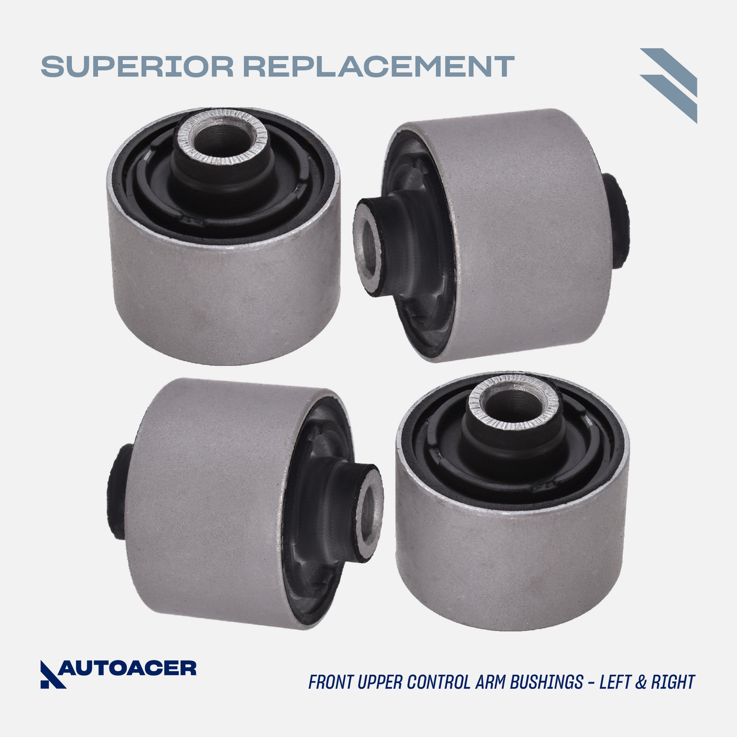 AUTOACER - 10p Front Upper & Lower Control Arm Bushing Kit for LEXUS LS460 / LS460L 2007 - 2017, LS600h 2009 - 2016 (RWD Models)