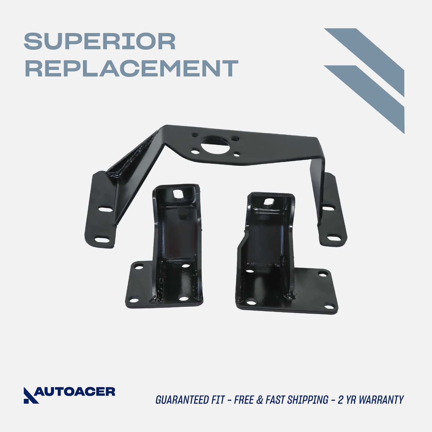 AUTOACER - Engine Swap Motor Mount & Transmission Bracket Kit 3 Piece for Nissan 240sx