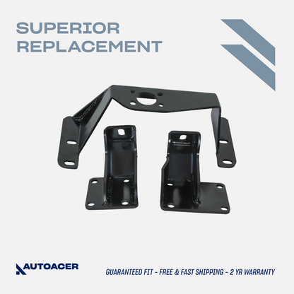 AUTOACER - Engine Swap Motor Mount & Transmission Bracket Kit 3 Piece for Nissan 240sx