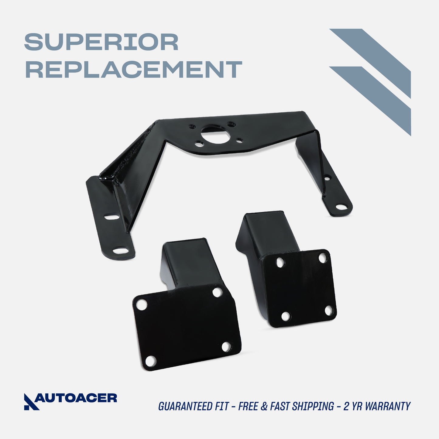 AUTOACER - Engine Swap Motor Mount & Transmission Bracket Kit 3 Piece for Nissan 240sx