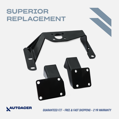 AUTOACER - Engine Swap Motor Mount & Transmission Bracket Kit 3 Piece for Nissan 240sx