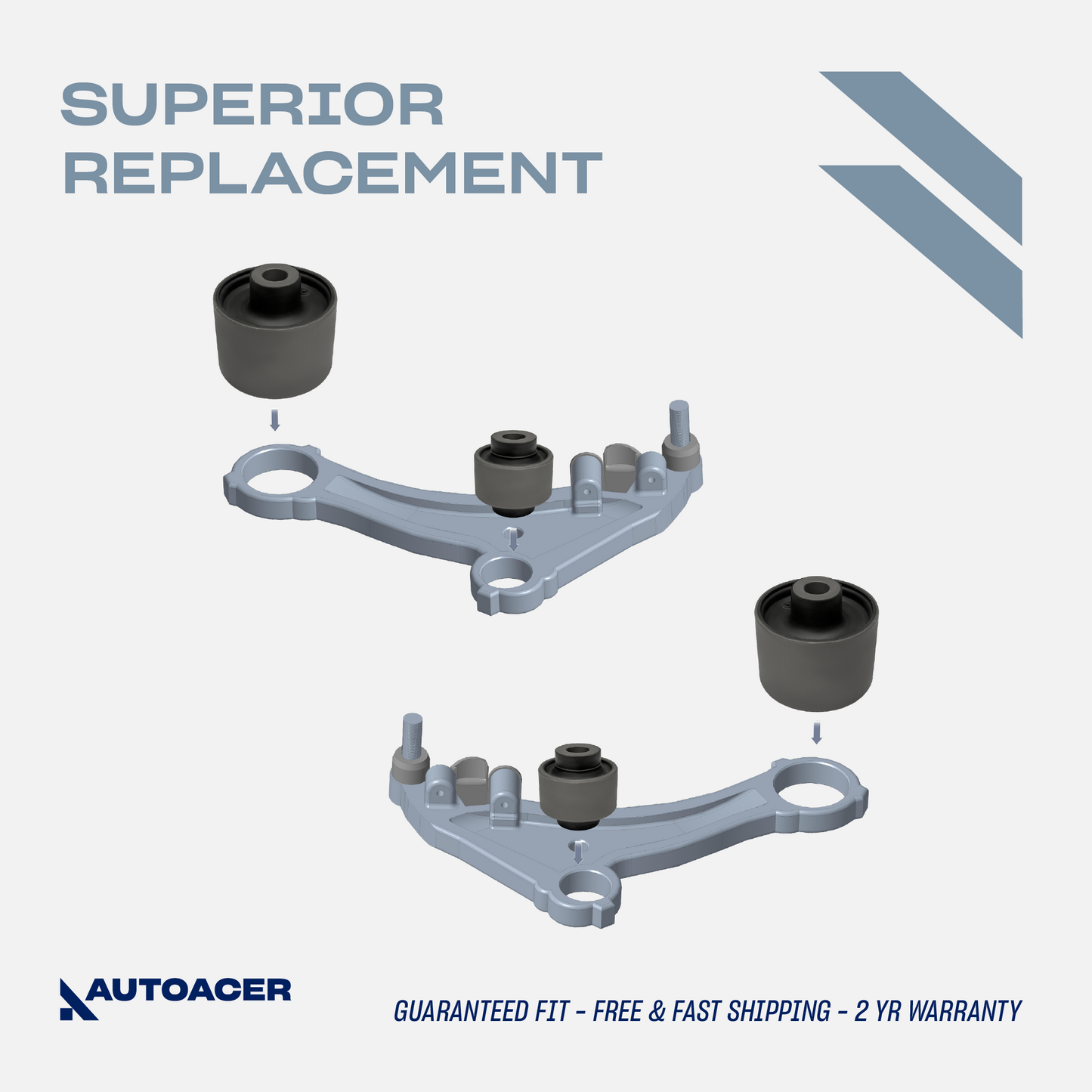 AUTOACER - Front Lower Forward & Rearward Control Arm Bushing Kit 4 Piece for Nissan Altima, Maxima, Infiniti JX35