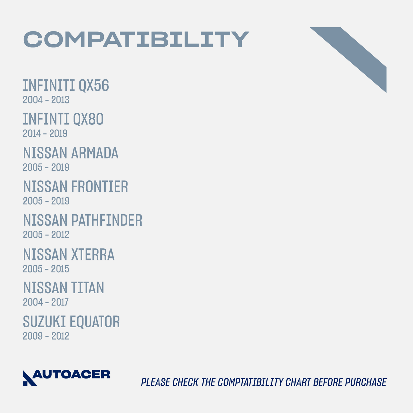 AUTOACER - Front Upper & Lower Control Arm Bushing Kit for Nissan Pathfinder, Armada, Titan, Infiniti QX56, QX80