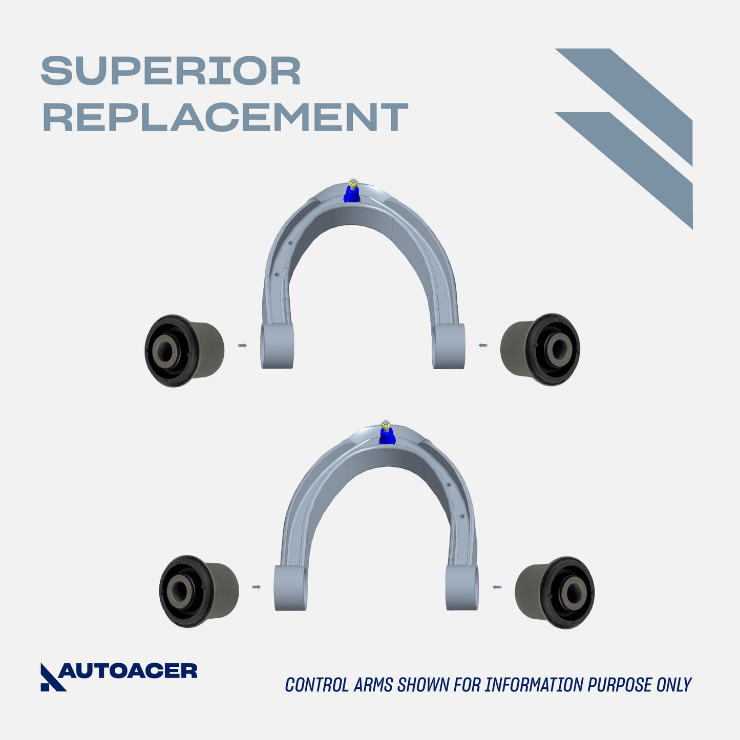 AUTOACER - Front Upper & Lower Control Arm Bushing Kit for Nissan Pathfinder, Armada, Titan, Infiniti QX56, QX80