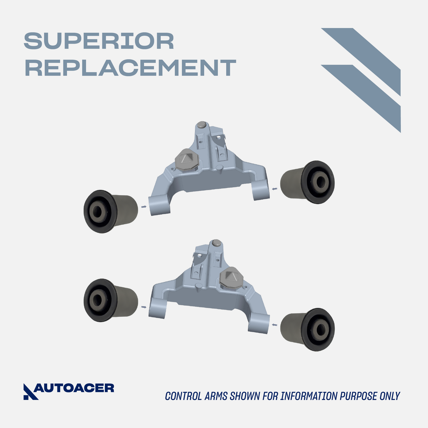 AUTOACER - Front Upper & Lower Control Arm Bushing Kit for Nissan Pathfinder, Armada, Titan, Infiniti QX56, QX80