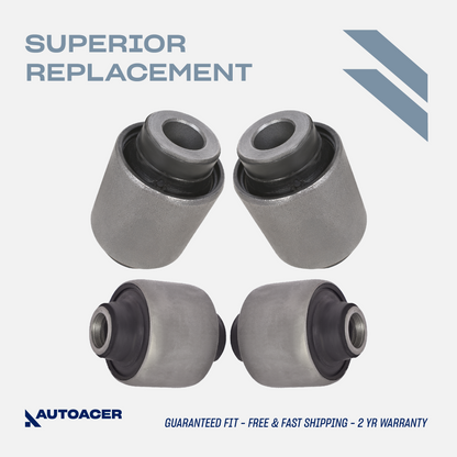 AUTOACER - Rear Lower Control/Trailing Arm Bushing Kit 4 Piece for Nissan Pathfinder R51, 2WD / 4WD Models
