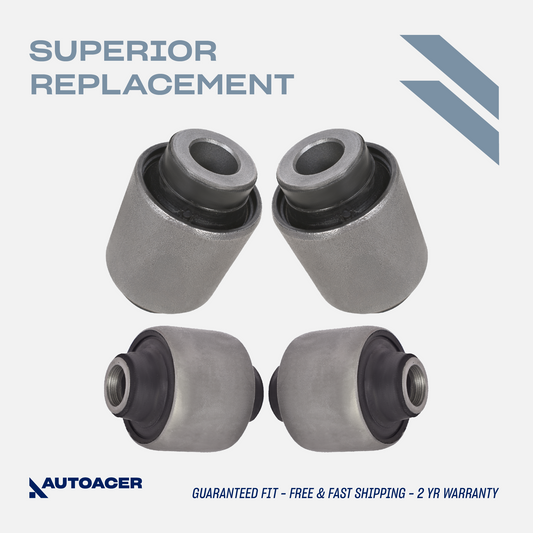 AUTOACER - Rear Lower Control/Trailing Arm Bushing Kit 4 Piece for Nissan Pathfinder R51, 2WD / 4WD Models