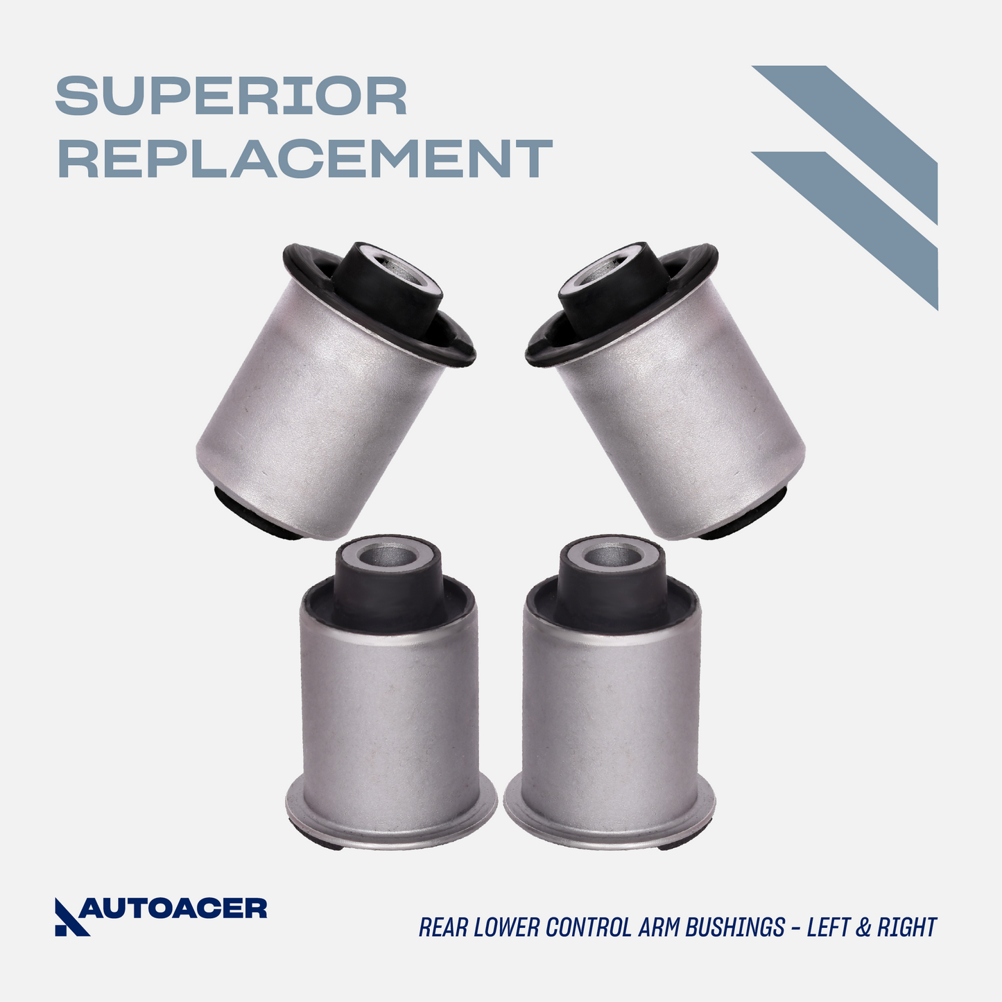 AUTOACER - Rear Lower Control Arm & Trailing Arm Bushing Kit 8 Piece for Nissan Pathfinder R51M, 2WD / 4WD Models