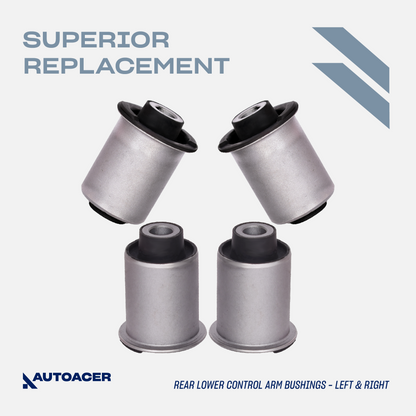 AUTOACER - Rear Lower Control Arm & Trailing Arm Bushing Kit 8 Piece for Nissan Pathfinder R51M, 2WD / 4WD Models