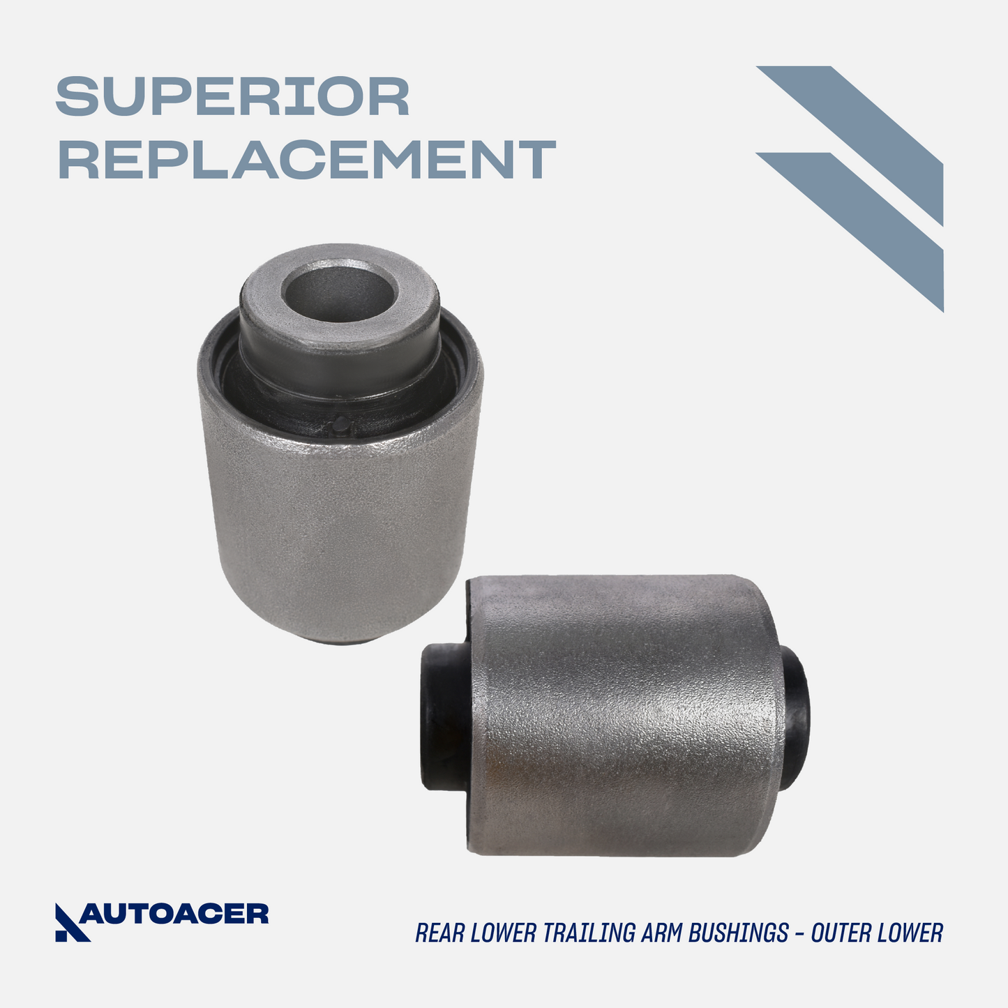 AUTOACER - Rear Lower Control Arm & Trailing Arm Bushing Kit 8 Piece for Nissan Pathfinder R51M, 2WD / 4WD Models