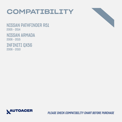 AUTOACER - Rear Upper, Lower Control Arm Bushing Kit 8 Piece for Nissan Pathfinder, Armada, Infiniti QX56, RWD / AWD Models