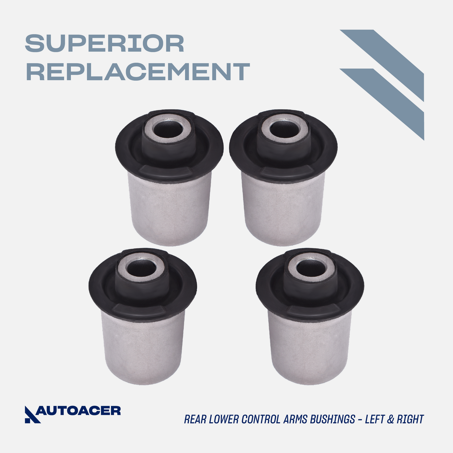 AUTOACER - Rear Upper, Lower Control Arm Bushing Kit 8 Piece for Nissan Pathfinder, Armada, Infiniti QX56, RWD / AWD Models