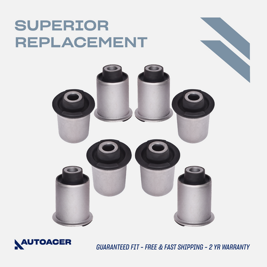 AUTOACER - Rear Upper, Lower Control Arm Bushing Kit 8 Piece for Nissan Pathfinder, Armada, Infiniti QX56, RWD / AWD Models