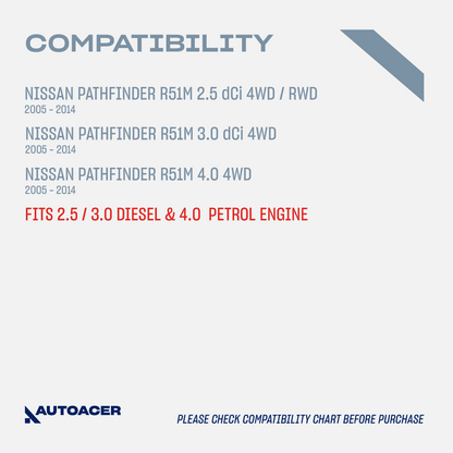 AUTOACER - Rear Upper, Lower Control Arm & Trailing Arm Bushing Kit 12 Piece for Nissan Pathfinder R51, 2WD / 4WD Models