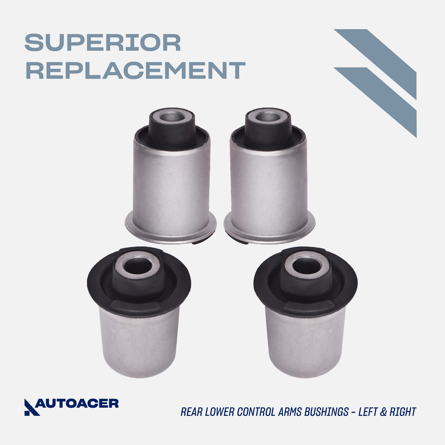 AUTOACER - Rear Upper, Lower Control Arm & Trailing Arm Bushing Kit 12 Piece for Nissan Pathfinder R51, 2WD / 4WD Models