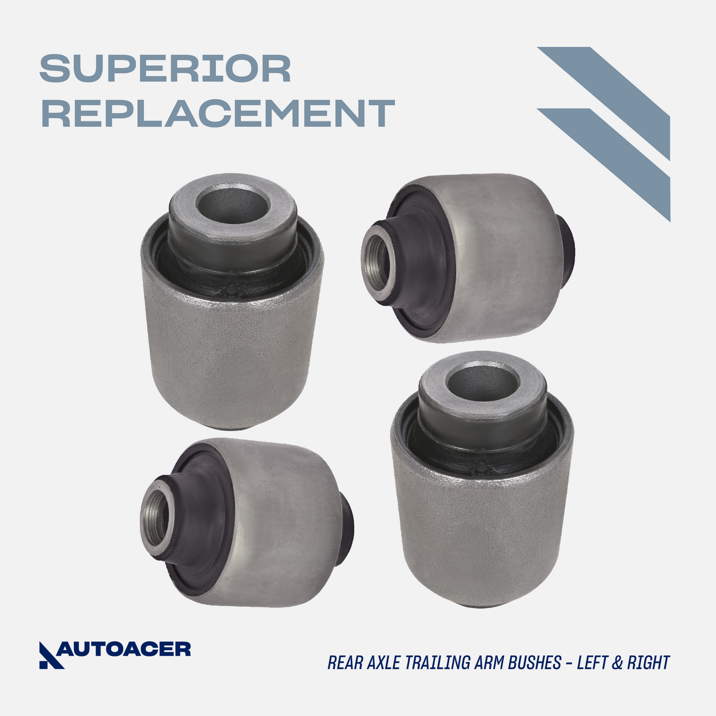 AUTOACER - Rear Upper, Lower Control Arm & Trailing Arm Bushing Kit 12 Piece for Nissan Pathfinder R51, 2WD / 4WD Models
