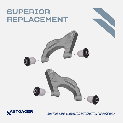 AUTOACER - Rear Upper, Lower Control Arm & Trailing Arm Bushing Kit 12 Piece for Nissan Pathfinder R51, 2WD / 4WD Models