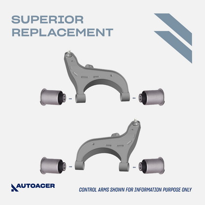 AUTOACER - Rear Upper, Lower Control Arm & Trailing Arm Bushing Kit 12 Piece for Nissan Pathfinder R51, 2WD / 4WD Models