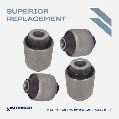 AUTOACER - Rear Upper Lower Control Arms, Trailing Arm Bushings & Ball Joint Kit 16 Piece for Nissan Pathfinder R51, RWD / AWD Models