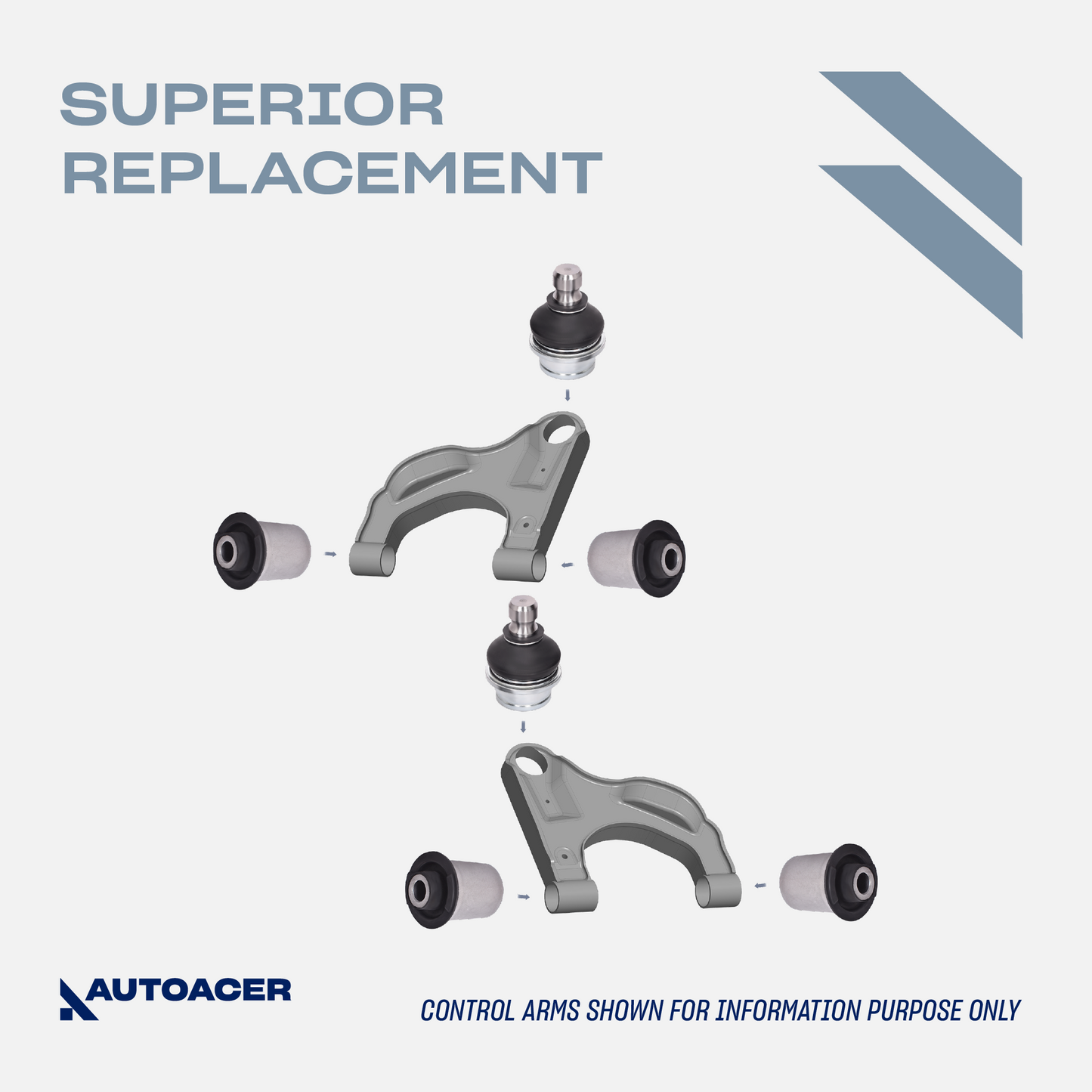 AUTOACER - Rear Upper Lower Control Arms, Trailing Arm Bushings & Ball Joint Kit 16 Piece for Nissan Pathfinder R51, RWD / AWD Models