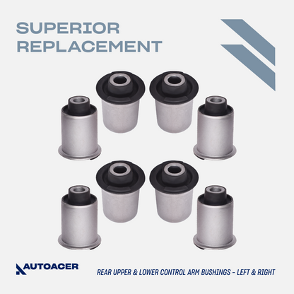 AUTOACER - Front & Rear Upper, Lower Control Arm Bushing Kit 16 Piece for Nissan, Pathfinder R51, Armada 