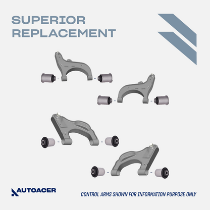 AUTOACER - Front & Rear Upper, Lower Control Arm Bushing Kit 16 Piece for Nissan, Pathfinder R51, Armada 