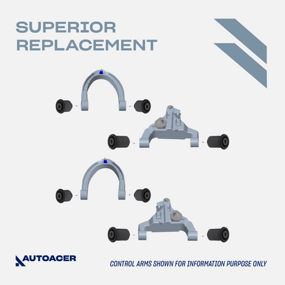 AUTOACER - Front & Rear Upper, Lower Control Arm Bushing Kit 16 Piece for Nissan, Pathfinder R51, Armada 