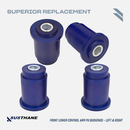 AUTOACER - Front Upper & Lower Control Arm PU Bushing Kit 8 Piece for Nissan Pathfinder, Frontier, Armada, Infiniti QX56, QX80
