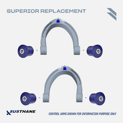 AUTOACER - Front Upper & Lower Control Arm PU Bushing Kit 8 Piece for Nissan Pathfinder, Frontier, Armada, Infiniti QX56, QX80
