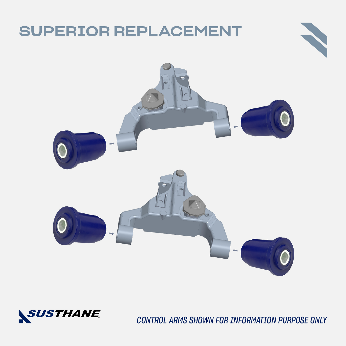 AUTOACER - Front Upper & Lower Control Arm PU Bushing Kit 8 Piece for Nissan Pathfinder, Frontier, Armada, Infiniti QX56, QX80