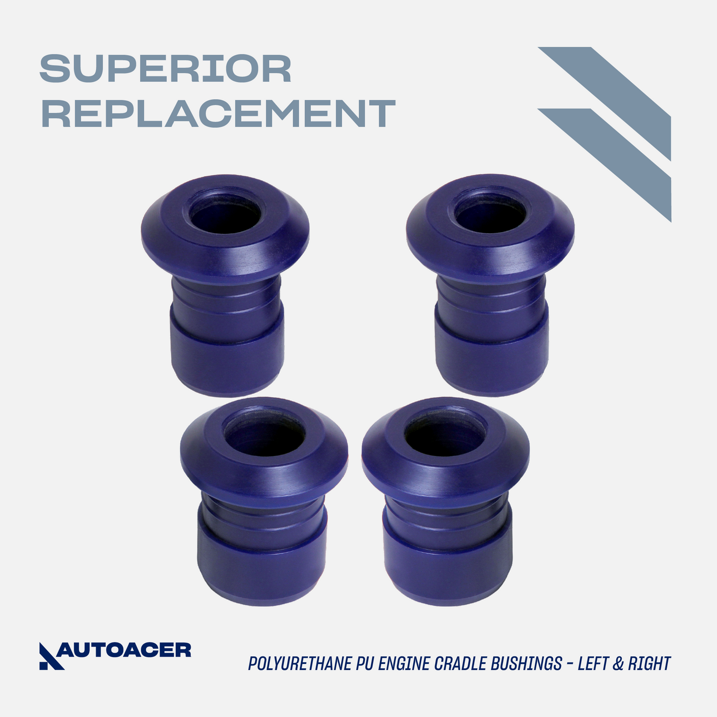 AUTOACER - Front Subframe Crossmmber Engine Cradle Polyurethane Bushings 8 Piece with Sleeves for Nissan Rogue, Juke, Leaf 