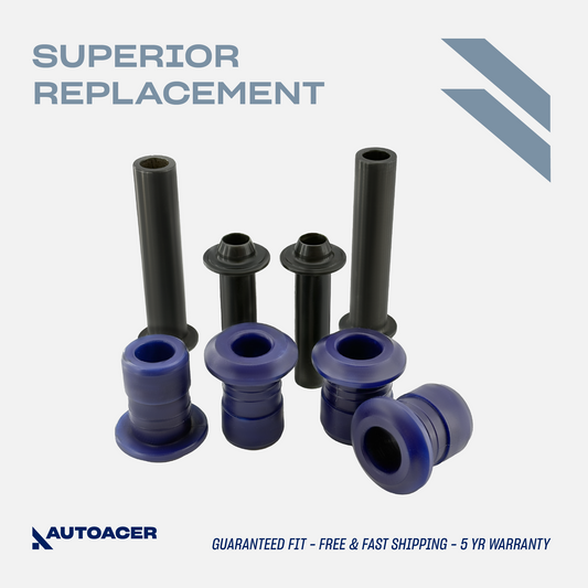AUTOACER - Front Subframe Crossmmber Engine Cradle Polyurethane Bushings 8 Piece with Sleeves for Nissan Rogue, Juke, Leaf 