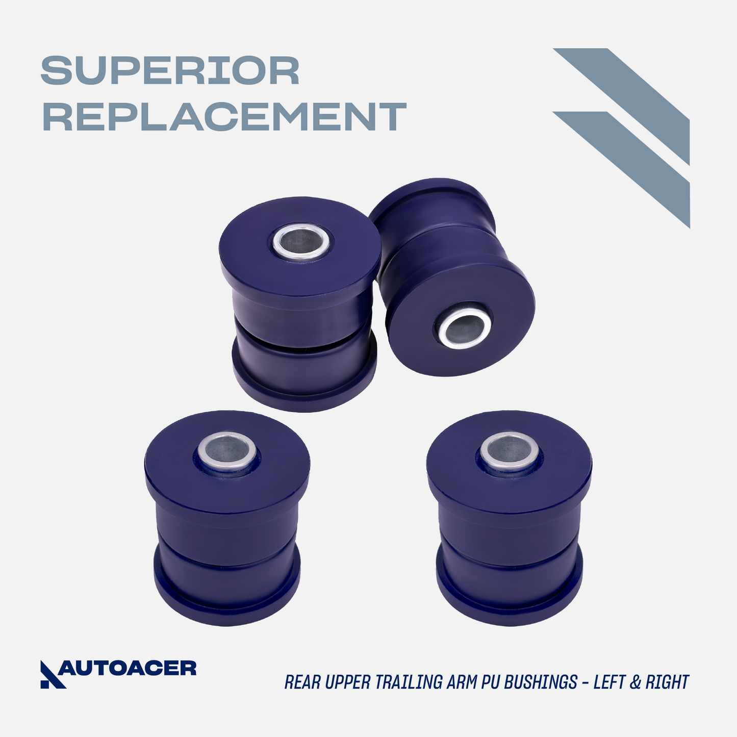 AUTOACER - Rear Upper & Lower Control Trailing Arm Poly Bushings Kit 8pc for Nissan Pathfinder & Infiniti QX4 1996-2004