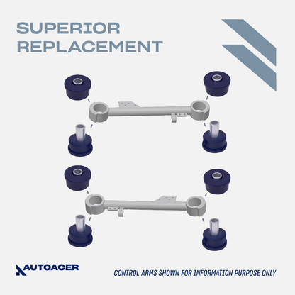 AUTOACER - Rear Upper & Lower Control Trailing Arm Poly Bushings Kit 8pc for Nissan Pathfinder & Infiniti QX4 1996-2004