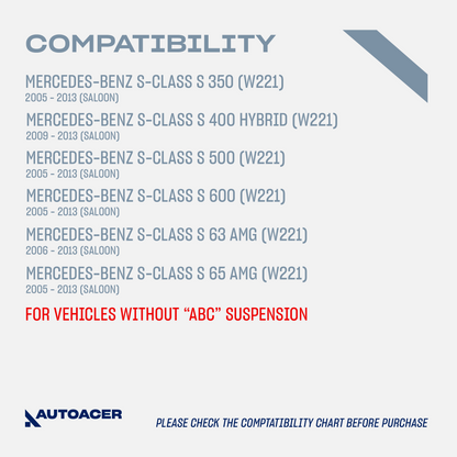 AUTOACER - Front Lower Rearward Control Arm Kit 2 Piece for Mercedes Benz S550 2007-2011 RWD