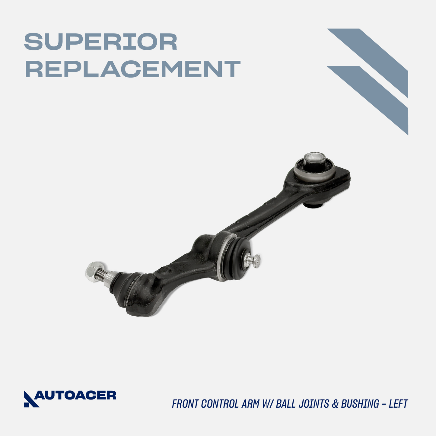 AUTOACER - Front Lower Rearward Control Arm Kit 2 Piece for Mercedes Benz S550 2007-2011 RWD