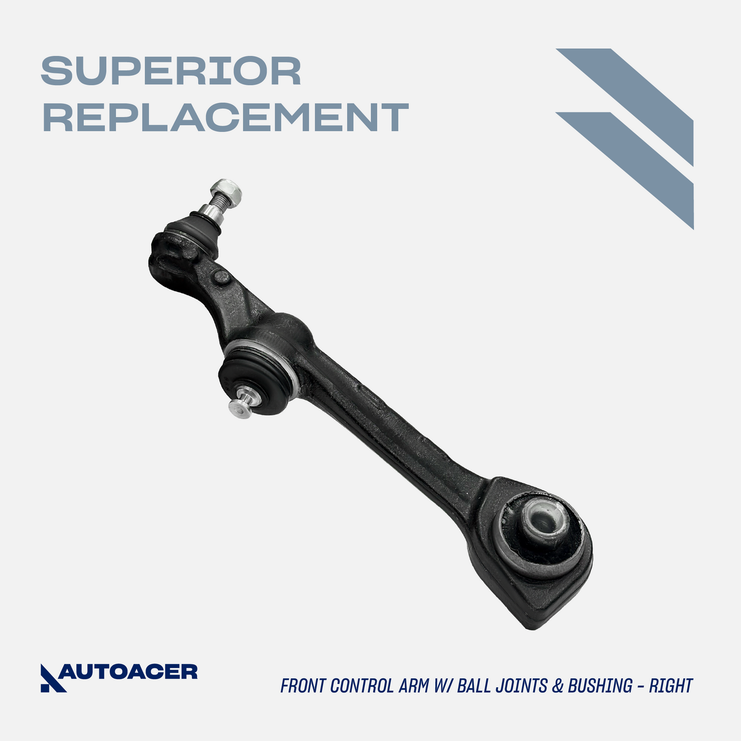 AUTOACER - Front Lower Rearward Control Arm Kit 2 Piece for Mercedes Benz S550 2007-2011 RWD