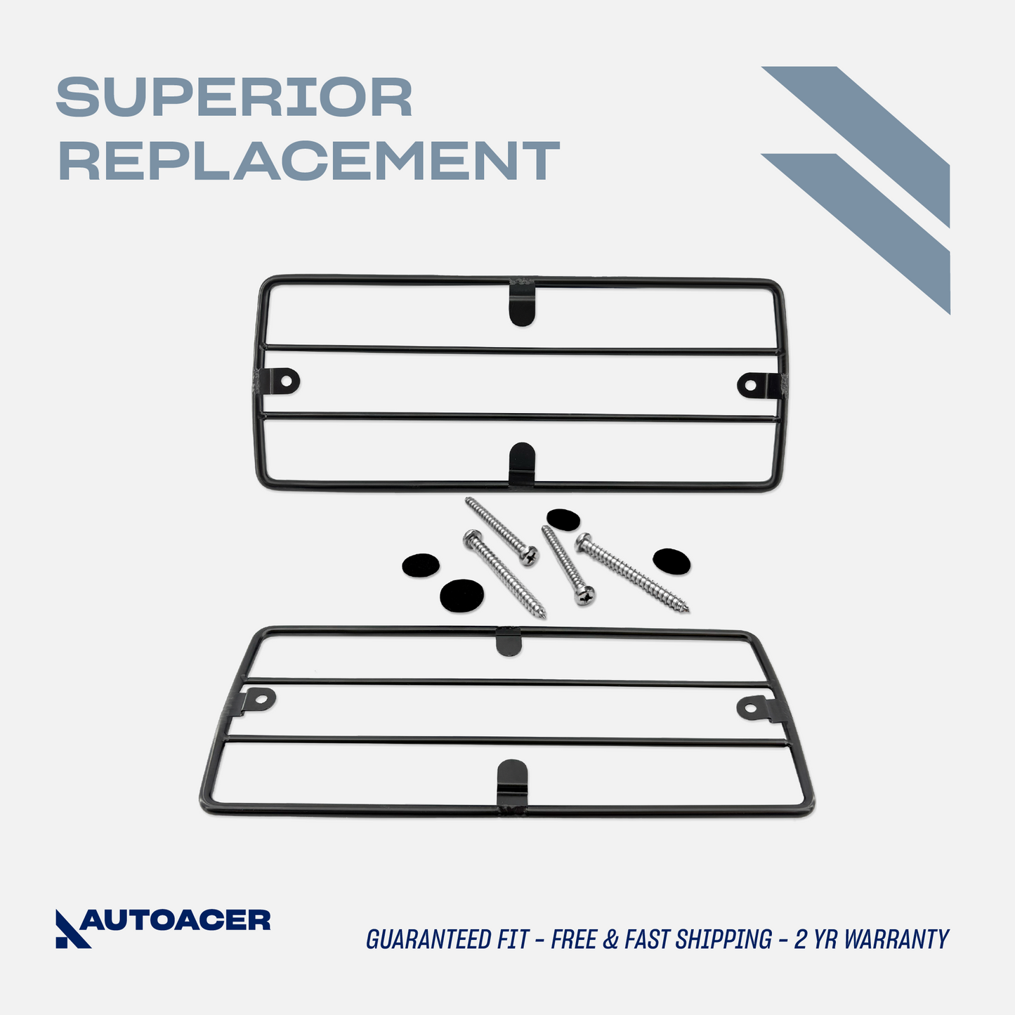 AUTOACER Light Guard Grill Kit 2p - Rear Tail Light Protector Grills (Left & Right) for MERCEDES G WAGON