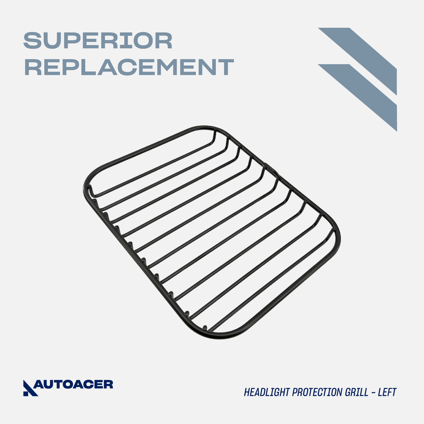 AUTOACER - 2p HD Front Headlight Guard Grills For Mercedes G-Class W463 1990-2018