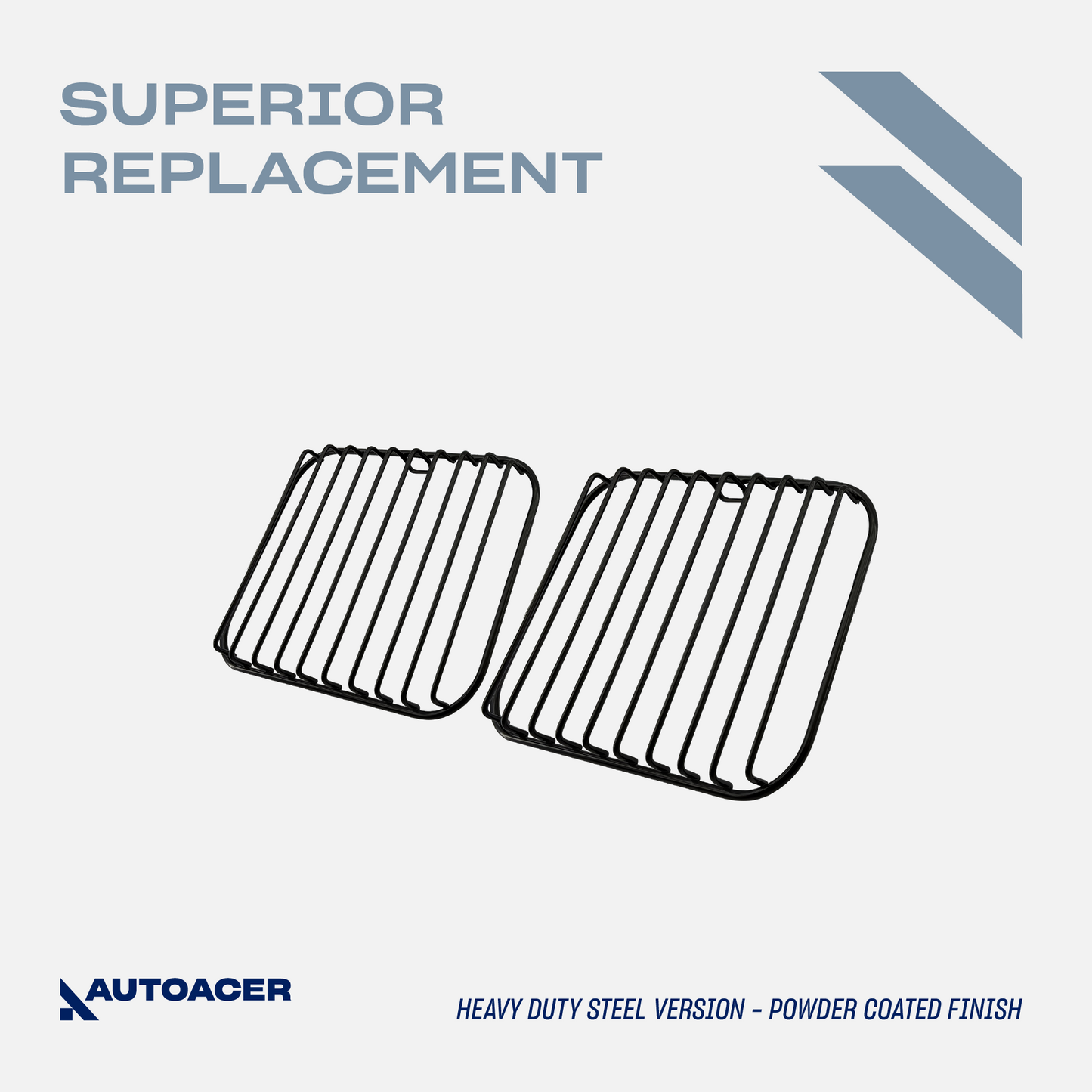 AUTOACER - 2p HD Front Headlight Guard Grills For Mercedes G-Class W463 1990-2018
