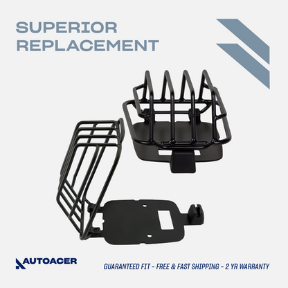 AUTOACER - 2p Turn Signal Protector Grill Set For Mercedes G Wagon W460 W461 W463 1990 - 2022