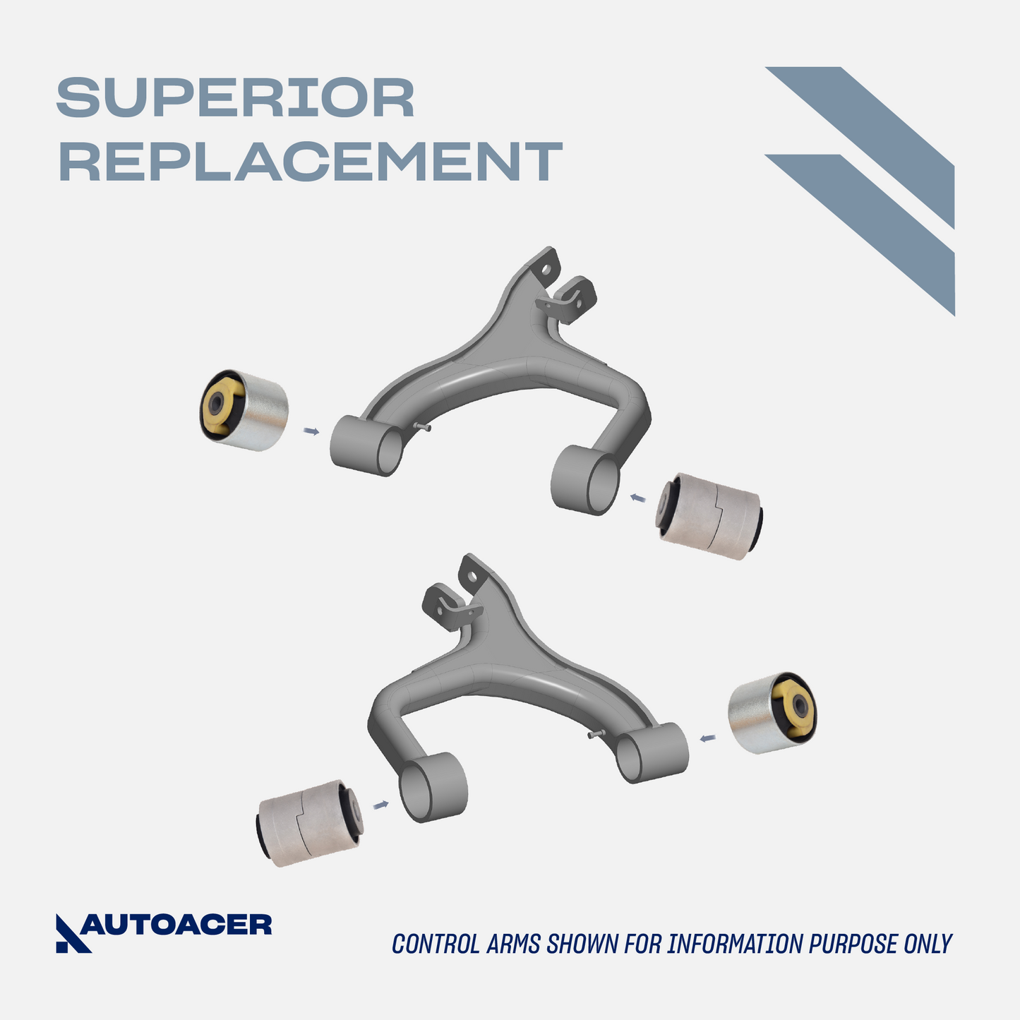AUTOACER - Front & Rear, Upper, Lower Control Arm Bushings, Knuckle Bushes & Ball Joint Kit 24 Piece for Land Rover LR3 / LR4