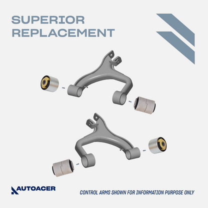 AUTOACER - Front & Rear, Upper, Lower Control Arm Bushings, Knuckle Bushes & Ball Joint Kit 24 Piece for Land Rover LR3 / LR4