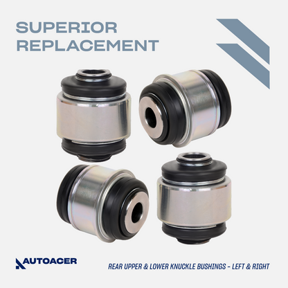 AUTOACER - Rear Upper & Lower Control Arm & Knuckle Bushing Kit 12 Piece for Land Rover LR3 / LR4