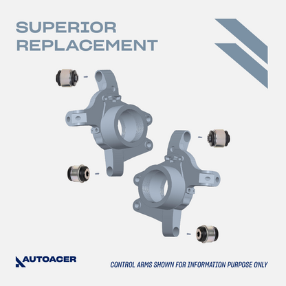 AUTOACER - Rear Upper & Lower Control Arm & Knuckle Bushing Kit 12 Piece for Land Rover LR3 / LR4