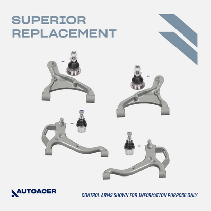 AUTOACER - 12p Front Upper & Lower Control Arm Bushings + Ball Joints for LAND ROVER LR3 2004 - 2009, LR4 2009 - 2018 & Rover Sport 2005-2013