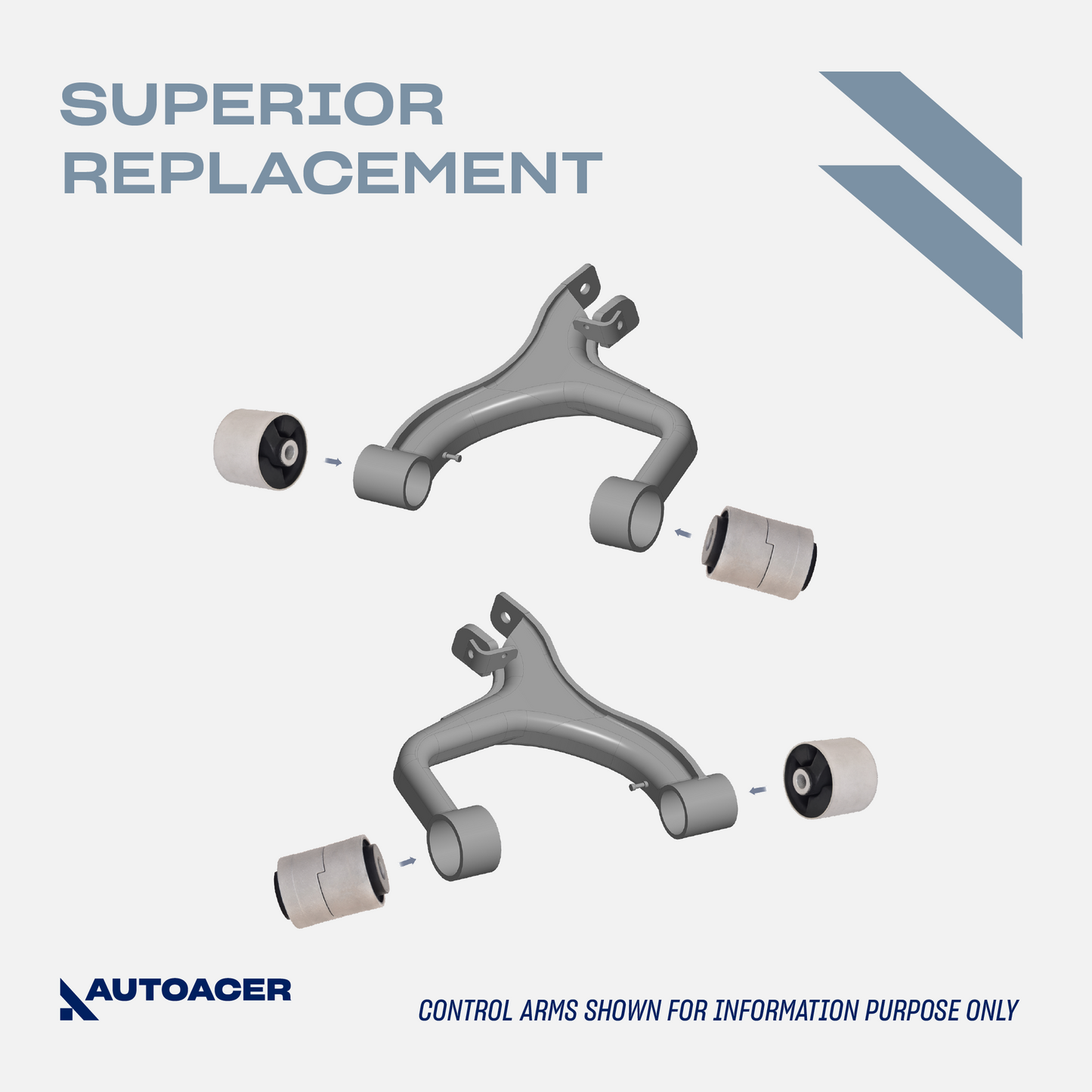 AUTOACER - Front & Rear, Upper, Lower Control Arm Bushings & Ball Joint Kit 20 Piece for Land Rover LR3 / LR4