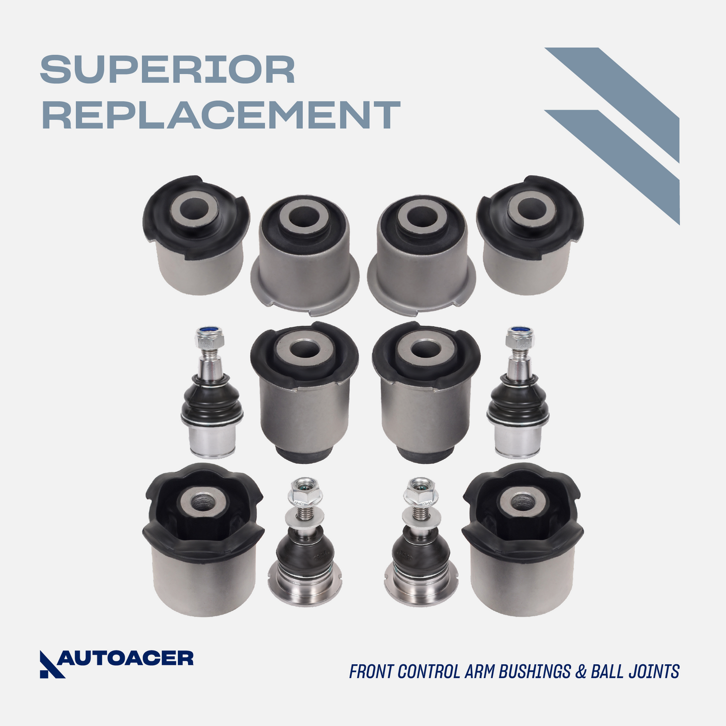 Front & Rear Suspension Kit - Complete Front, Rear, Upper & Lower Control Arm Bushings and Ball Joint Kit 20 Pcs for Land Rover Range Rover Sport 2005-2013