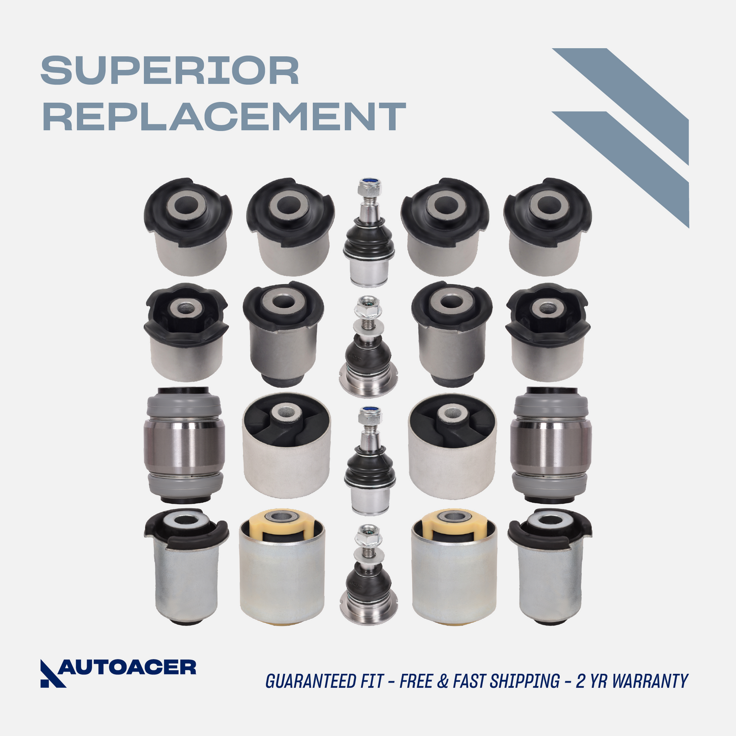 Front & Rear Suspension Kit - Complete Front, Rear, Upper & Lower Control Arm Bushings and Ball Joint Kit 20 Pcs for Land Rover Range Rover Sport 2005-2013