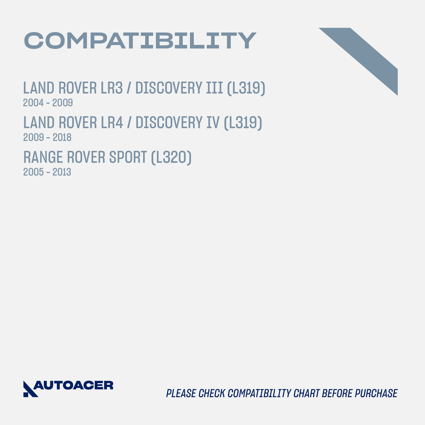 AUTOACER - Rear Lower Control Arm Bushing Kit 4 Piece for Land Rover LR3, LR4, Range Rover Sport